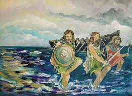 Tuatha arriving in Ireland